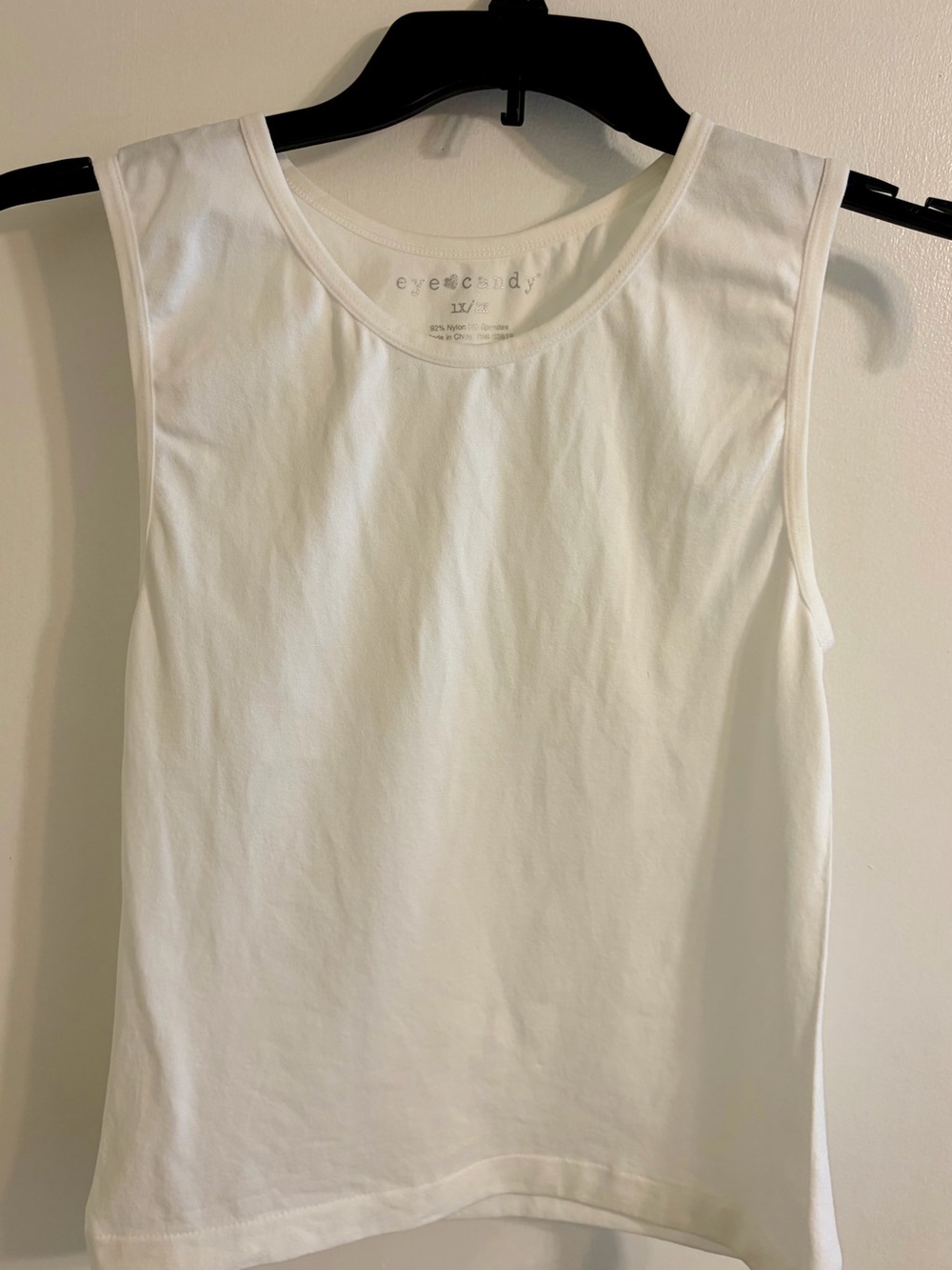 Eye Candy White Crewneck Women’s Tank